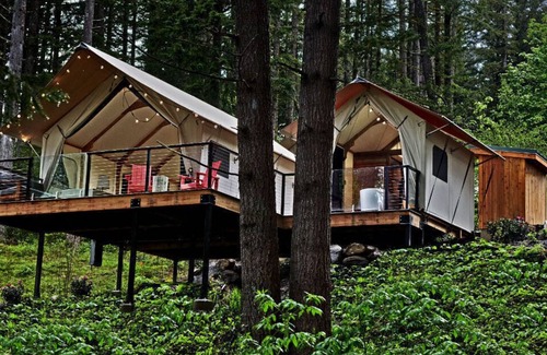Stevenson House | Premier Glamping Getaway | King Bed + Soaking Tub
