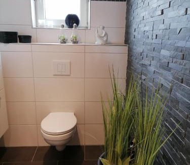 Zweibruecken Apartment | Premium Ferienwohnung "Christine ", Zentrale ruhige Stadtlage 100 QM Ebenerdige Dusche Terasse Kaminofen