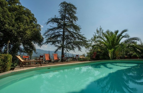 San Michele di Moriano Villa | Private Villa with A/C, WIFI, private pool, TV, patio, panoramic view, parking, close to Lucca