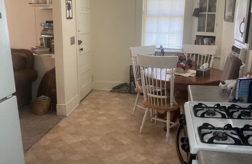 Rosewood Apartment | Private Charleston SC themed cooks kitchen 1 bed 1 bath apartment Columbia SC