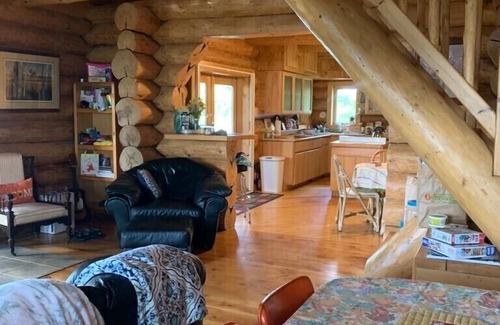 Stambaugh Cabin | Private, Family/Pet-Friendly, Log Cabin on Waterfront Chicaugon Lake Property.