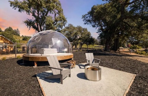 Felton RV Rental | Private Glamping Retreat with 2 Domes Included