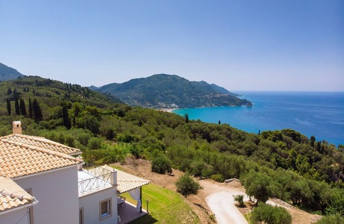 Sinarades Villa | Private hillside villa with heated pool and magnificent views over Ionian Sea