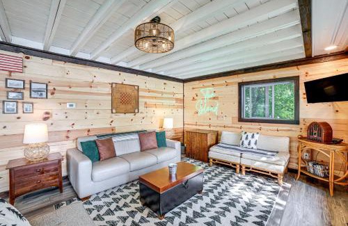 Smyrna House | Private Island Home in Belding with Dock and Grill!