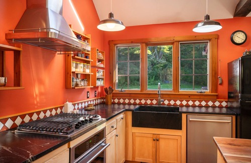 Cummington House | Private river-front home with tennis court and hot tub in the Berkshire hills!