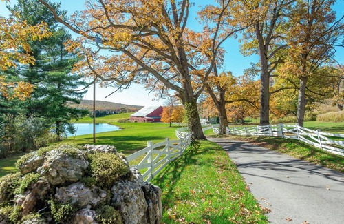 Waterfront Greens House | Prvt Rm 4, Upper floor, pond view, gas fireplace