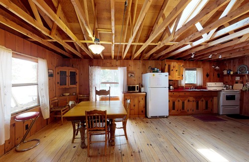 Northeast Somerset Cabin | Quiet Dog-Friendly Waterfront Getaway with Private Beach, Dock, & Firepit