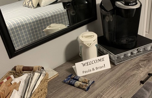 Spokane House | Quiet, private bath and comfy, cozy - king-size bed! Germ Protected!