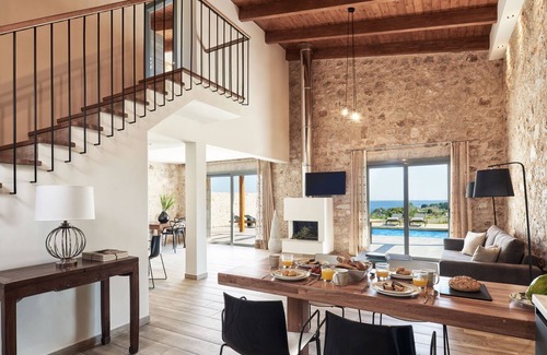 Magnesia Region Villa | R 1017 Jac’s 4 Bedroom Sea View Villa with Private Swimming Pool Garden View, House Wine and Fruit B