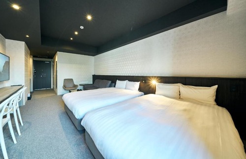 Kitakyushu Hotel | Rakuten STAY Kokura Station Standard Twin Room with counter table
