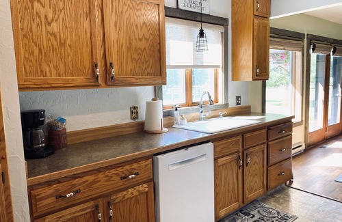 Frenchtown House | Ranch-style home with horse property and fenced yard