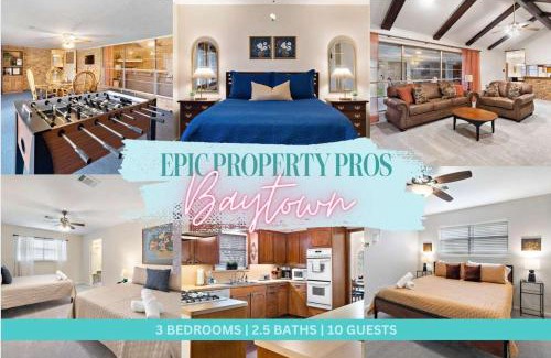 Baytown House | Relax and Play 3BR Retreat w Sunroom