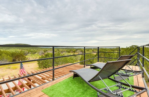 Thurber House | Remote Strawn Container Home with Hot Tub!