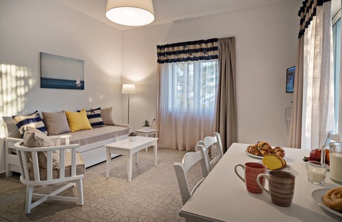 Mirthios Apartment | Renovated apartment just 15 min walk from beach private terrace direct seaview
