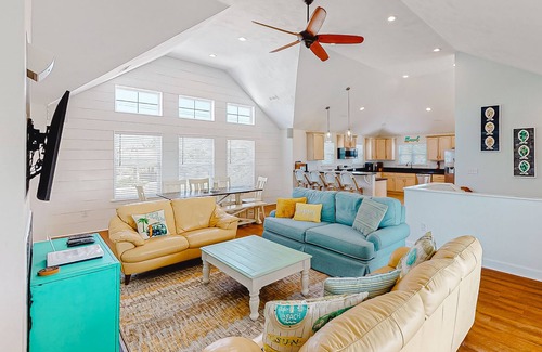 Sandbridge House | Renovated canal home with private pool, dock, roof deck, ocean/bay view, wet bar