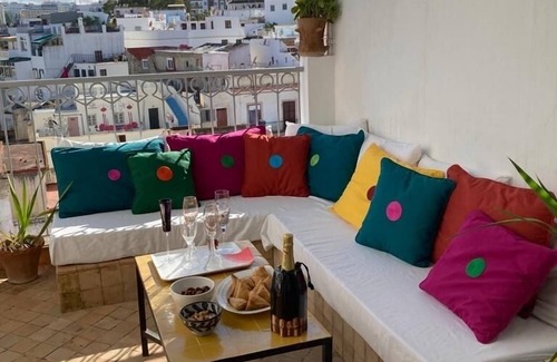 Medina of Tangier House | Renovated traditional house, comfort, south-facing terraces, views, sun, calm