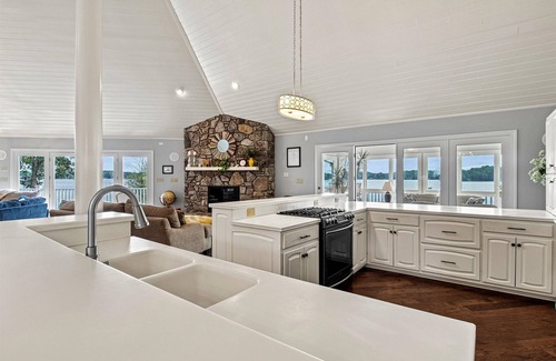 Terrell House | Resort-style Lake Norman home with unbeatable views from shore and pool!