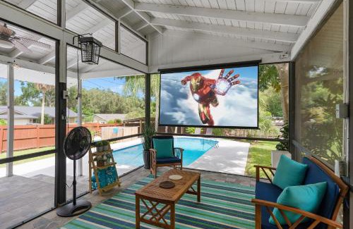 Forest City House | Resort-style home with a Heated Pool and a Huge Gated Yard