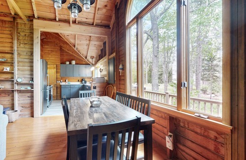 South Bristol Cottage | River view home w/lovely deck, views & fireplace