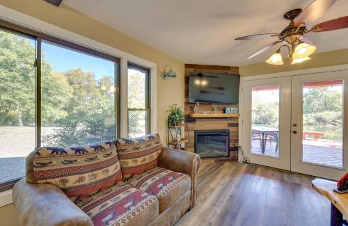 Mount Ida House | Riverfront Arkansas Abode - Furnished Deck and Grill