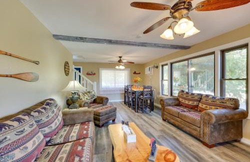 Mount Ida House | Riverfront Arkansas Abode - Furnished Deck and Grill