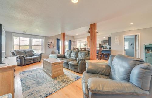 Cheboygan House | Riverfront Cheboygan Home with Dock about 4 Mi to Town!