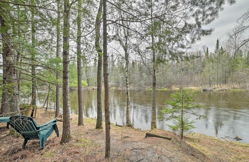 Big Creek Township House | Riverfront Lewiston Cabin with Stone Fireplace!