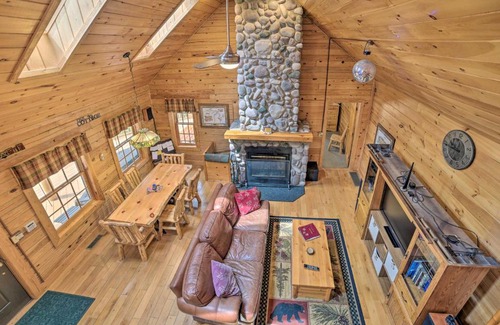 Big Creek Township House | Riverfront Lewiston Cabin with Stone Fireplace!