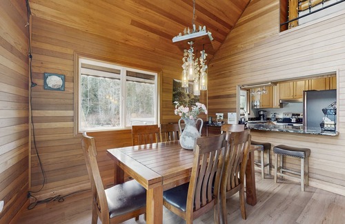 Gold Bar Cabin | Riverfront Mountain Home w/Private Hot Tub, Upgraded Kitchen, and Large Deck