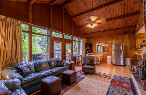 Todd Cabin | Rivers Edge in Todd - Home with hot tub- Enjoy the River from your front porch rocker