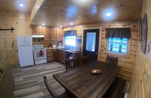 Elkins Cabin | RIVERSIDE RENOVATED 1950's schoolhouse, HOT TUB, Pellet Stove, Pet Friendly