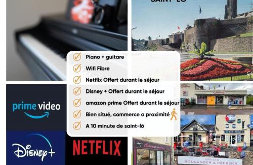 Saint-Clair-sur-l'Elle Bed & Breakfast | Romantic Room
