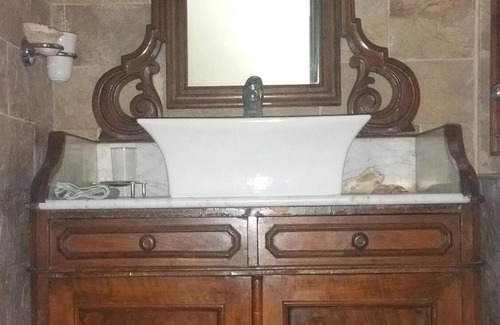 Passerano Marmorito House | Room with bathroom and hallway, 2 beds