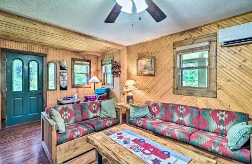 Ennice House | Rustic Cabin with Patio and Pond on Blue Ridge Parkway