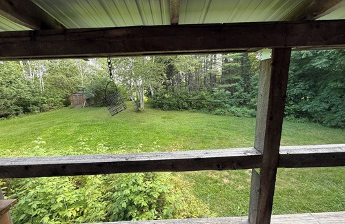 Island Falls Cottage | Rustic Cozy 2-bedroom w/loft Log Cabin in Island Falls surrounded by wildlife