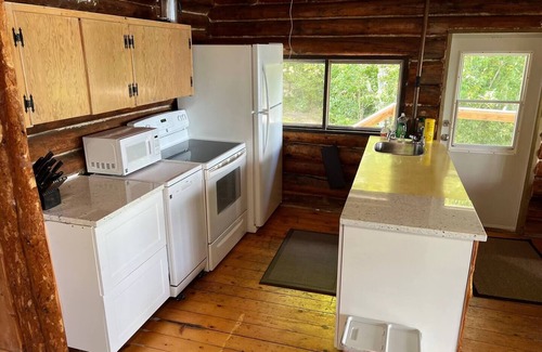 Northern Ontario Cottage | Rustic Log Cottage in Woodchuck Bay on Lake of the Woods with a Sand Beach