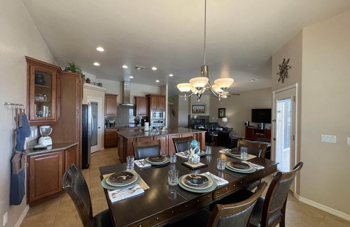 Lake Havasu City House | RV Garage, Pool/Spa, 4 Bed/3 Bath SanteFe with Pano Lake Views!