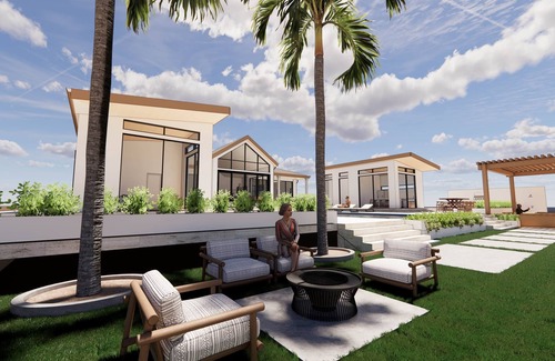 Farmer's Hill Villa | Sandcliffe Villa, - New 6,000 SQFT. Villa, Close to airport & Town w/enclosed poolside kitchen!