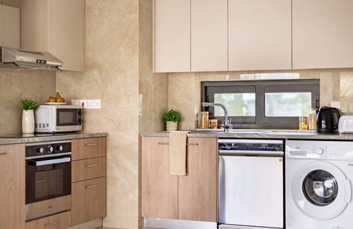 Agios Tychon Apartment | Sanders River Plaza - Fancy 2-Bdr Apt with Balcony