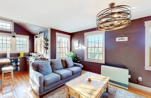 Wolcott House | Scenic country retreat with mountain views, deck, firepit, & washer/dryer