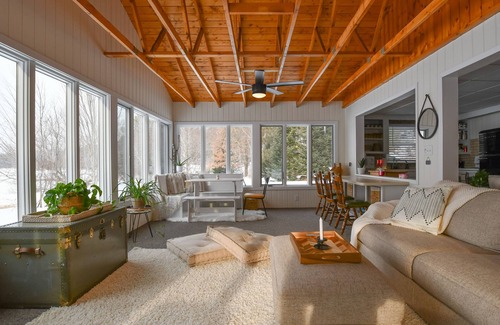 Crivitz House | Scenic, Serene Lakefront Cabin — Wood Stove