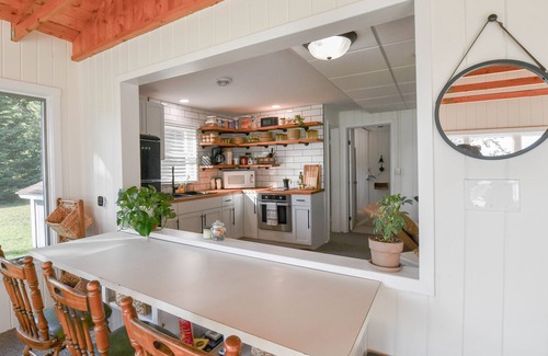 Crivitz House | Scenic, Serene Lakefront Cabin — Wood Stove