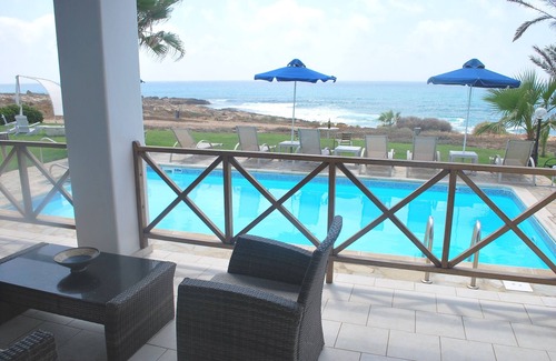 Kissonerga Villa | Sea Front, Heated Pool, Lovely Paphos Villa, Villas for Larger Groups Nearby