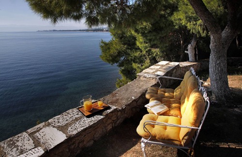 Bralos Villa | Sea Shore Vacation Villa, RedRock, Attika,Corinth, Aegean, Greece, Mediterranean