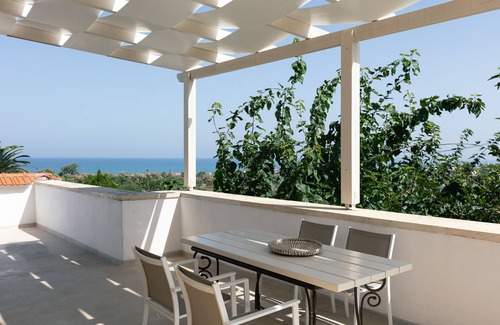 Asprouliani Villa | Seafront Private Villa, 350m Away From Organised Sandy Beach & Living Area