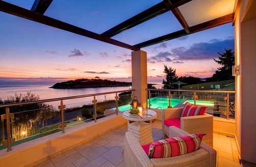 Gaios Villa | Seafront Villa With Private Pool & Gardens, 10min walking from Gaios