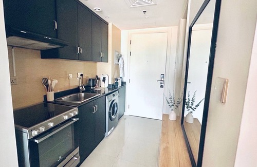 Al Hamra Village Apartment | Seaview Sanctuary Studio, Experience the Luxury of Coastal Living