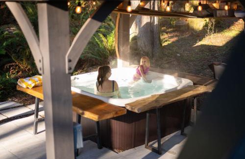 Skagit County House | Secluded Forest Cabin with Hot Tub and Private Waterfall