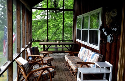 Hartwick Cabin | Secluded Hillside Property with Valley Views and Fishing Pond