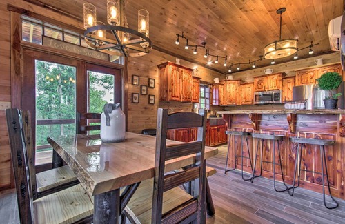 Elizabeth Cabin | Secluded Log Cabin with Decks, Views & Lake Access